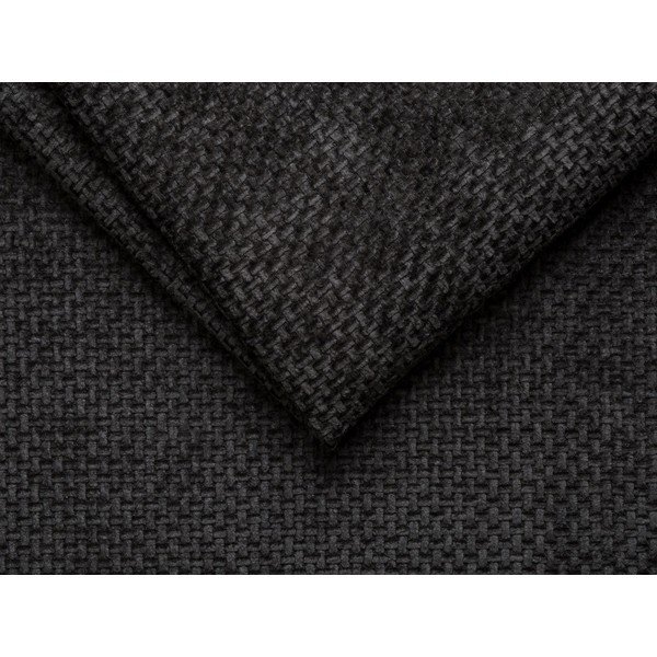 Juodos spalvos viengulė lova audiniu dengta be galvūgalio 90x200 cm Whale – Micadoni -image-3