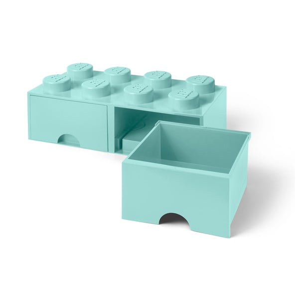 Mėtų žalios spalvos daiktadėžė su dviem stalčiais LEGO®-image-4