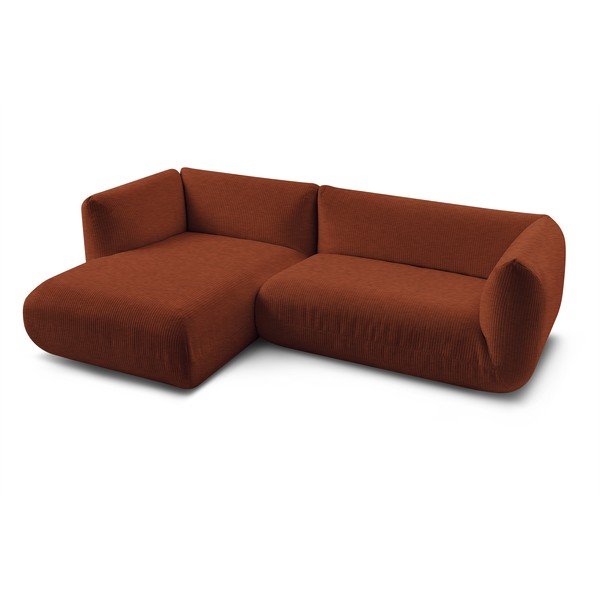 Oranžinė velvetinė kampinė sofa (kairysis kampas) Lecomte - Bobochic Paris-image-4