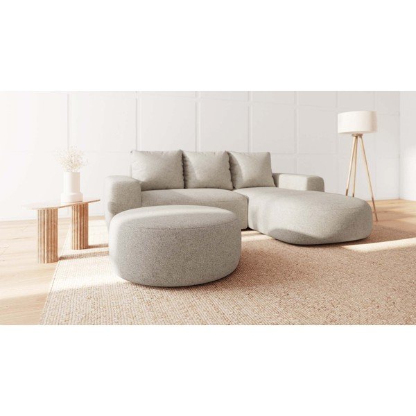 Pufas kreminės spalvos Feiro – MESONICA-image-1