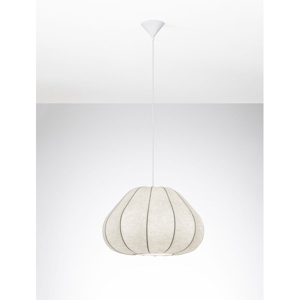 Matinės baltos spalvos iš tekstilės kabantis šviestuvas ø 50 cm Bora – Nova Luce-image-4