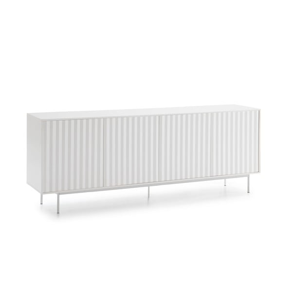 Žema šoninė spintelė baltos spalvos 211x80 cm Sierra – Teulat-image-2