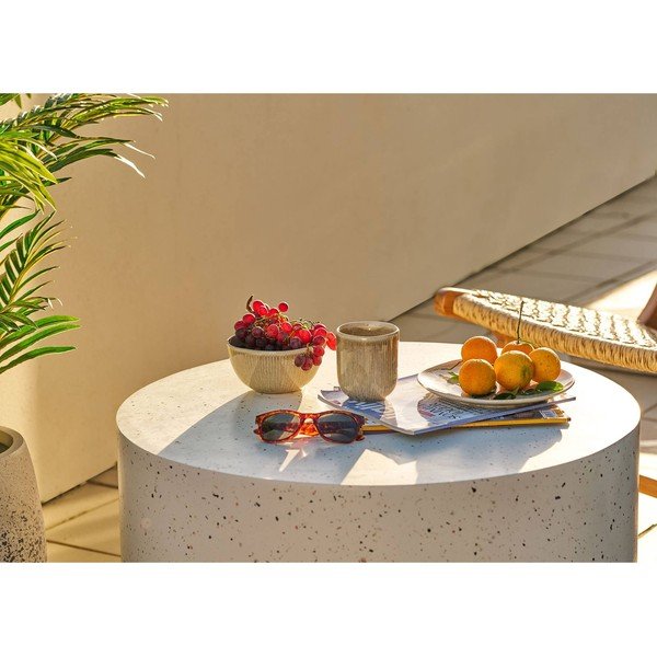 Pilkai smėlinės spalvos iš akmens masės lėkštės 4 vnt. ø 21 cm Viola – House Nordic-image-3