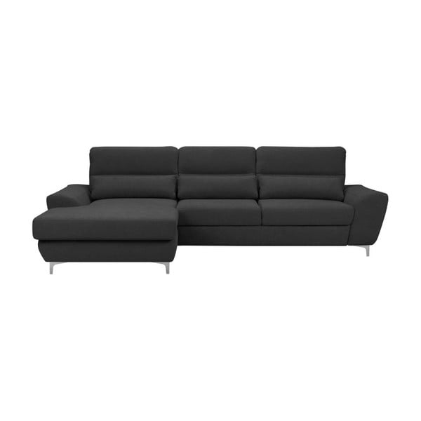 Tamsiai pilka "Windsor & Co Sofas Omega" sofa lova, kairysis kampas