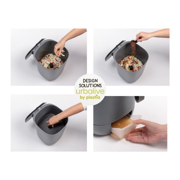 Pilkos spalvos komposteris Plastia Bokashi-image-2