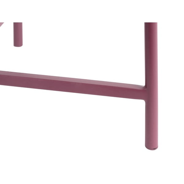 Violetinės spalvos iš metalo apvalios formos kavos staliukas ø 50 cm Meseta  – Leitmotiv-image-3