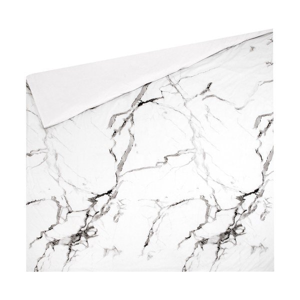 Baltos spalvos medvilninė patalynė dvivietei lovai Westwing Collection, 200 x 200 cm-image-2