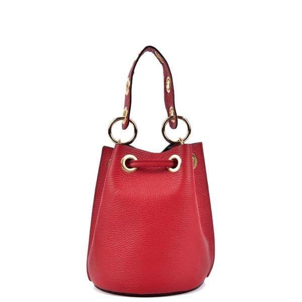 Raudona odinė rankinė Roberta M Rissio-image-4