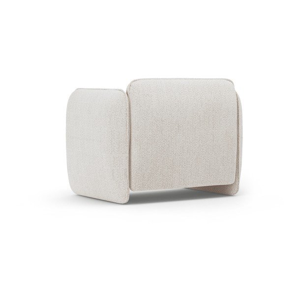 Kreminės spalvos krėslas iš šenilinio audinio Georgia – Micadoni -image-3