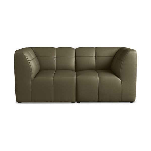 Khaki spalvos iš dirbtinės odos sofa 180 cm Aloha – Makamii