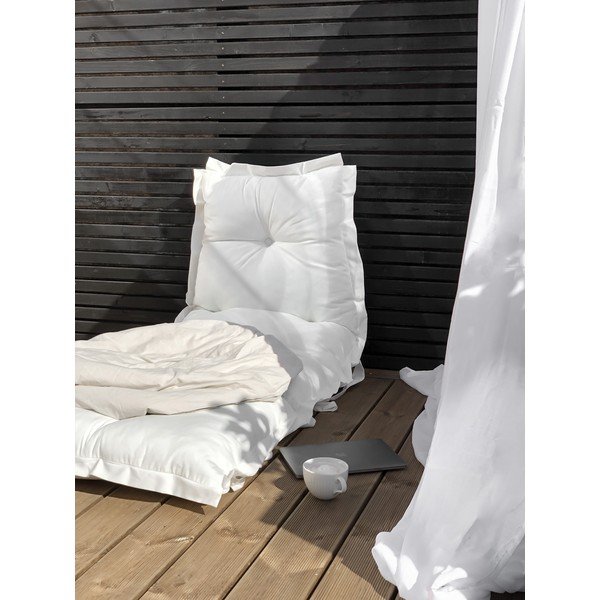 Baltas sulankstomas futono gultas, tinkamas naudoti lauke Karup Design OUT™ Sit&Sleep White-image-1