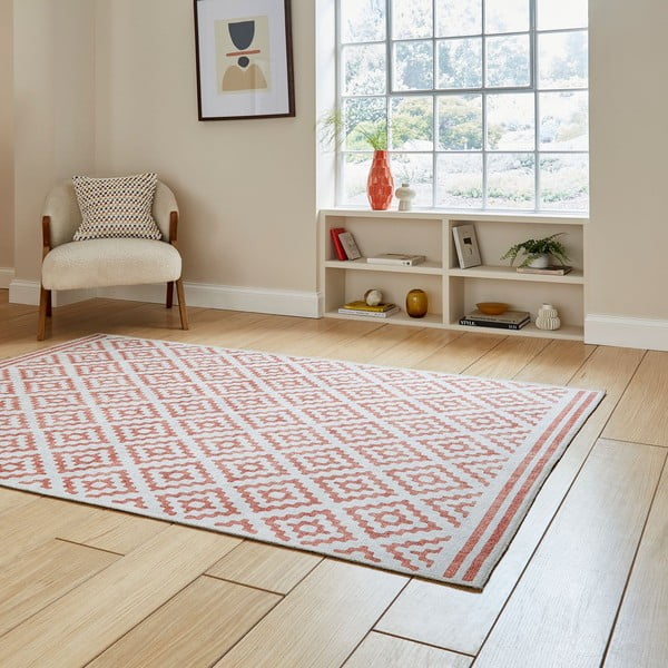 Skalbiamas oranžinės spalvos kilimas 152x230 cm Coral Orange – Think Rugs-image-2