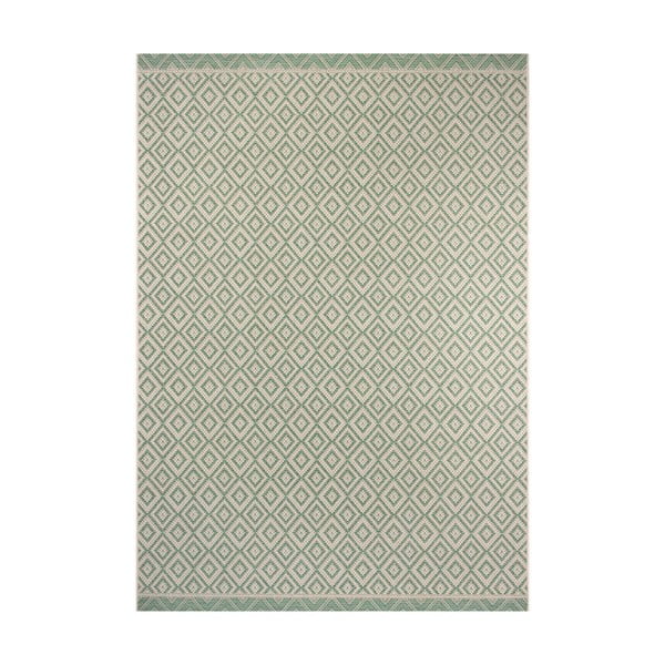 Žalios ir smėlio spalvos lauko kilimas Ragami Porto, 180 x 280 cm