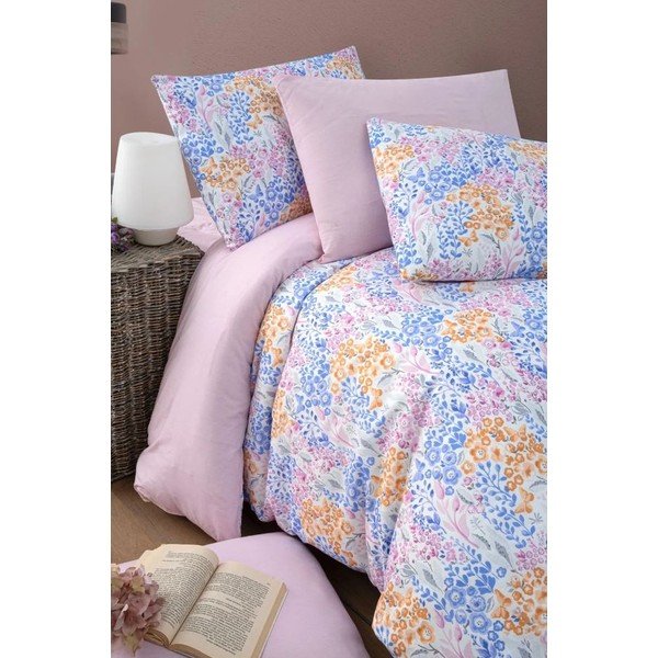 Dvigulė/itin ilga patalynė rožinės spalvos/violetinės spalvos su paklode/4 dalių 160x220 cm Colorful – Mila Home-image-1