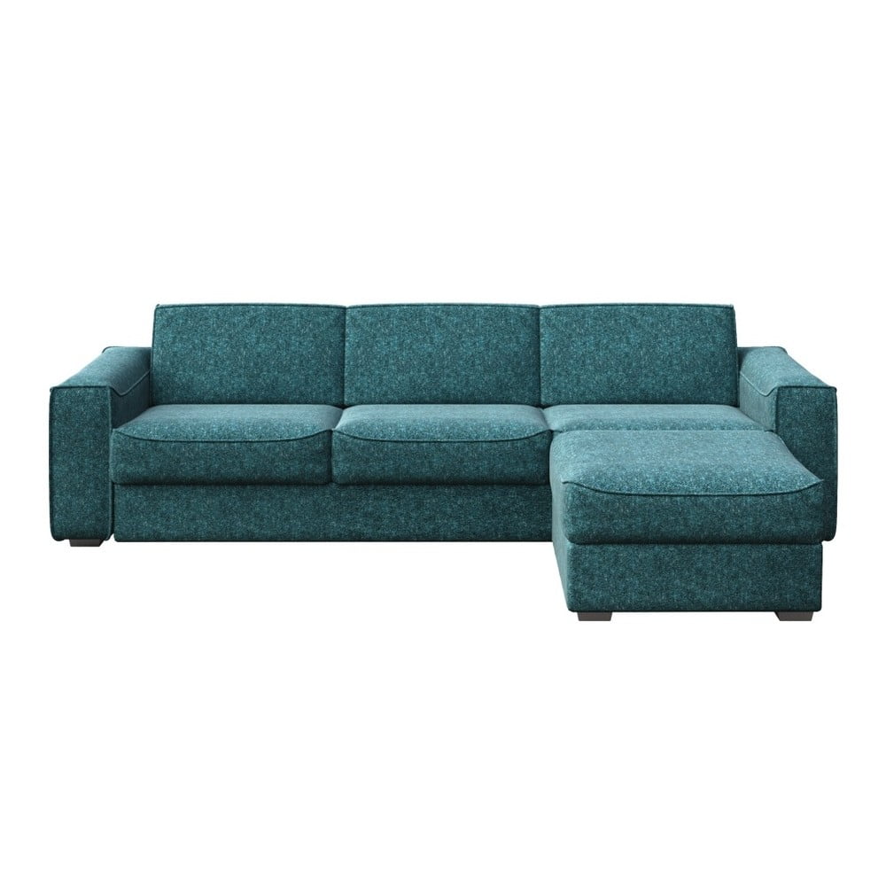 Mėlyna turkio spalvos sofa-lova su keičiamu gultuvu MESONICA Munro, 308 cm