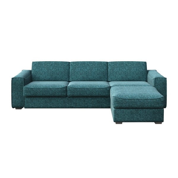 Mėlyna turkio spalvos sofa-lova su keičiamu gultuvu MESONICA Munro, 308 cm