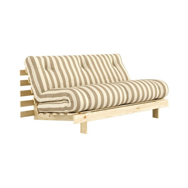 Smėlio spalvos/kreminės spalvos sulankstoma sofa 160 cm Roots – Karup