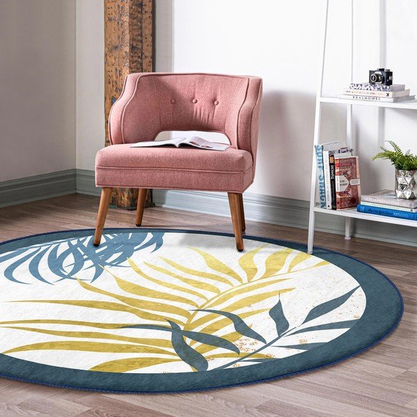 Skalbiamas/robotiniams dulkių siurbliams apvalios formos kilimas ø 120 cm Comfort – Mila Home-image-4