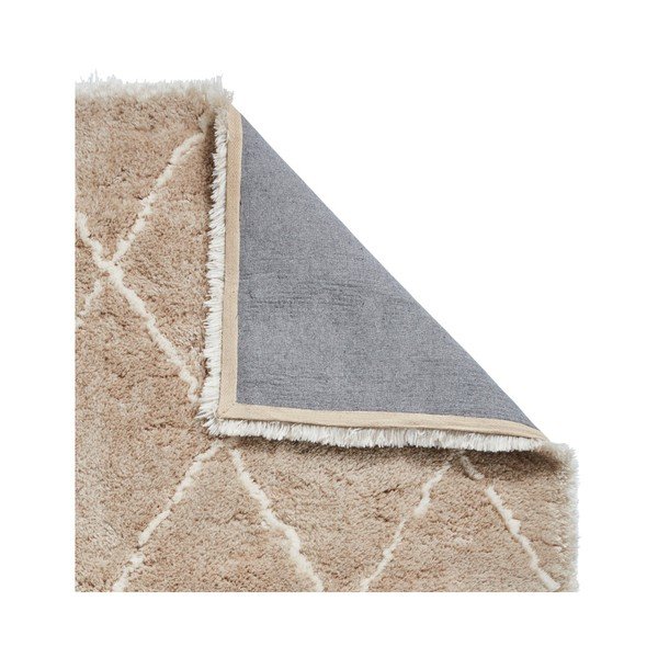 Smėlio ir kreminės spalvos rankomis siūtas kilimas Think Rugs Morocco Beige & Cream, 120 x 170 cm-image-4