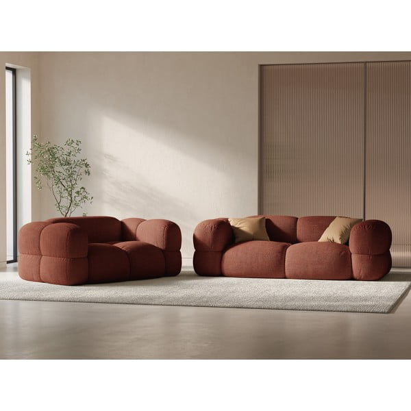 Raudonos plytų spalvos sofa 180 cm Loretto – Cosmopolitan Design-image-1