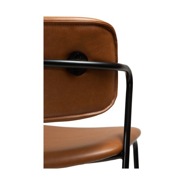 Ruda baro kėdė iš dirbtinės odos DAN-FORM Denmark Zed, aukštis 107 cm-image-1