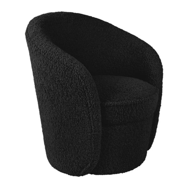 Krėslas juodos spalvos iš boucle Cuddly  – Leitmotiv