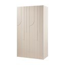 Šviesiai pilkos spalvos iš pušies masyvo drabužių spinta 110x200x57 cm Rain – WOOOD