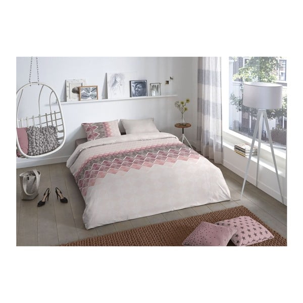 Medvilninė dvivietė patalynė "Good Morning Abigale Bordeaux", 200 x 200 cm-image-1