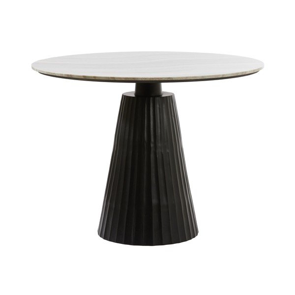 Su marmuriniu stalviršiu apvalios formos valgomojo stalas ø 100 cm Rianne – Light & Living