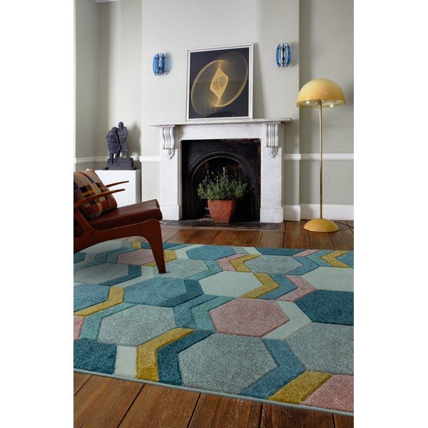 Kilimas Asiatic Carpets Hexagon Multi, 200 x 290 cm-image-1