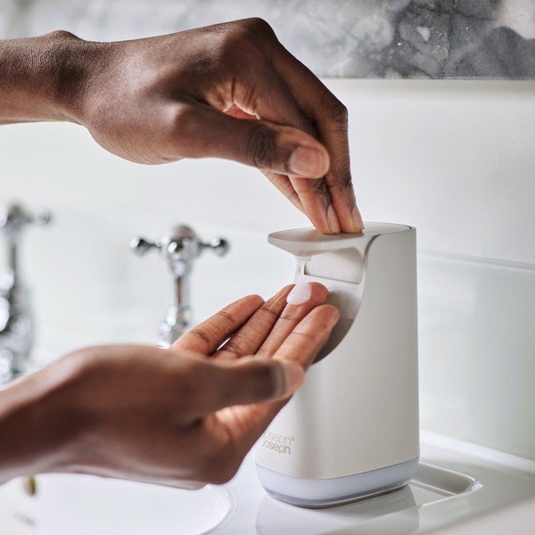 Smėlio spalvos iš plastiko muilo dozatorius 350 ml Slim – Joseph Joseph-image-1