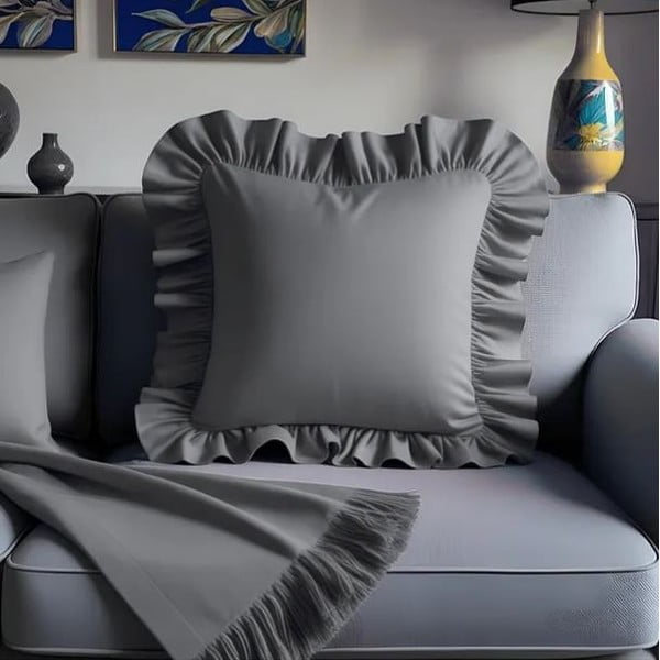 Iš medvilnės mišinio dekoratyvinis pagalvės užvalkalas 40x40 cm Ruffled – Mila Home-image-4