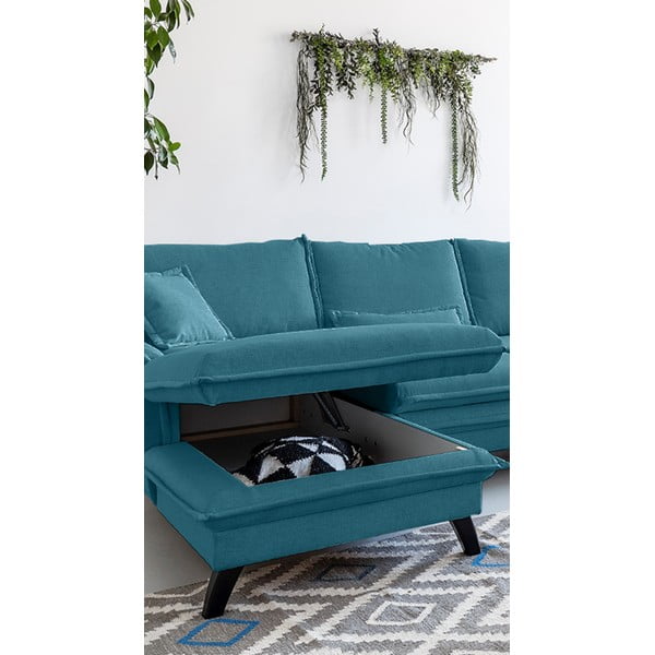 Turkio spalvos kampinė sofa Miuform Charming Charlie, kairysis kampas-image-4