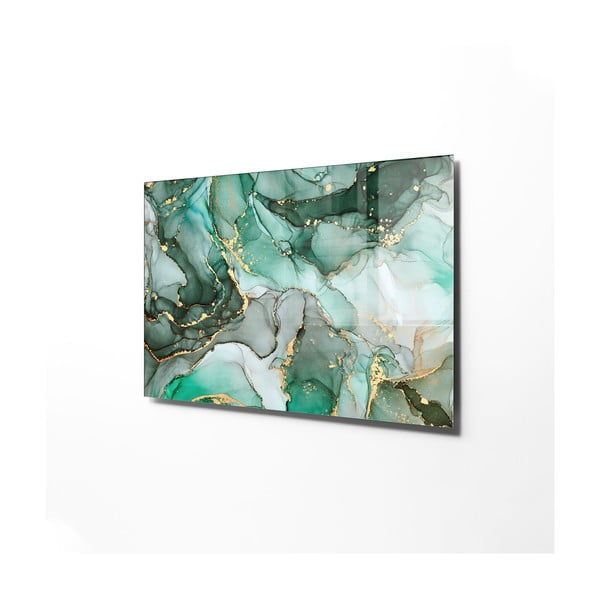 Paveikslas ant stiklo 100x70 cm Turquoise - Wallity-image-3
