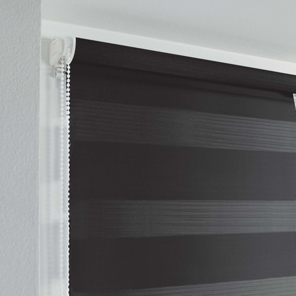 Roletai iš tekstilės diena ir naktis juodos spalvos 90x180 cm Daynight – douceur d'intérieur-image-1