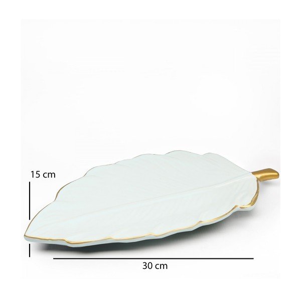 Iš keramikos dekoratyvinis padėklas Leaf – Mioli Decor-image-1