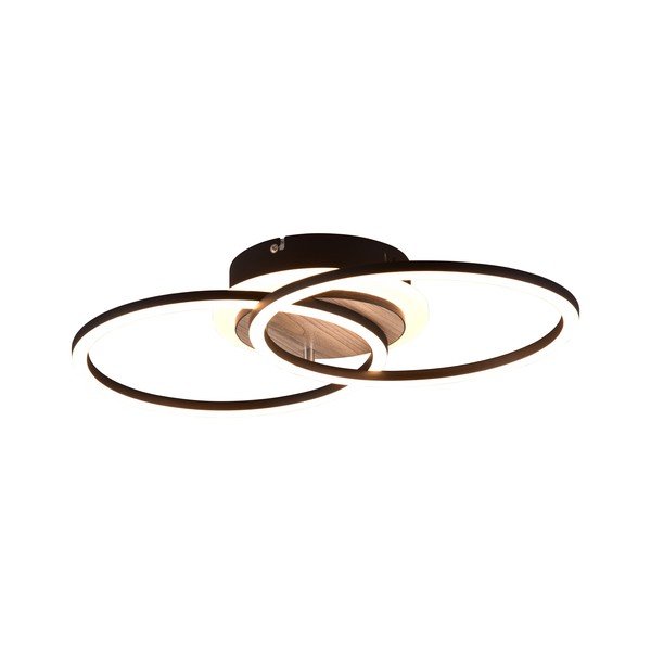 Lubinis šviestuvas juodos spalvos/rudos spalvos LED su pritemdymo funkcija 28x46 cm Giro – Reality-image-1