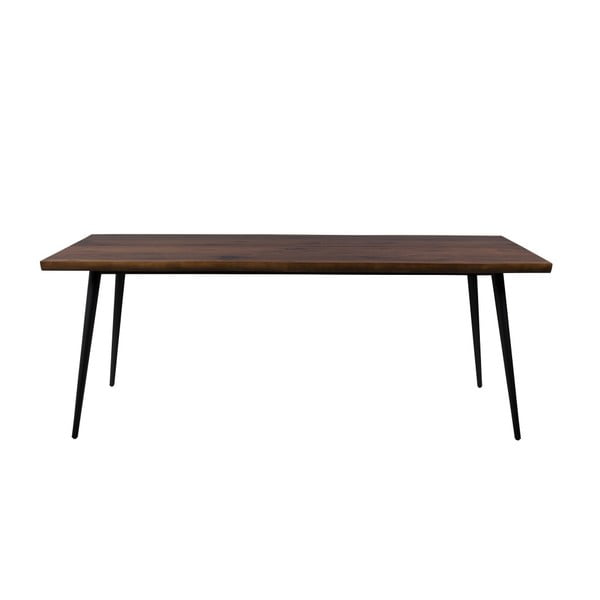 Valgomojo stalas su juodomis plieninėmis kojomis Dutchbone Alagon Land, 200 x 90 cm