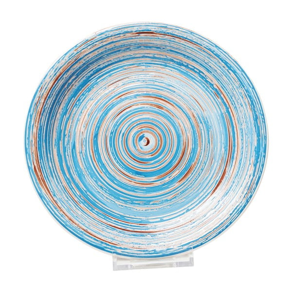 Mėlyna akmens masės lėkštė Kare Design Swirl, ⌀ 27 cm