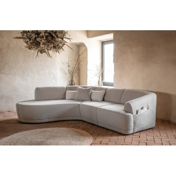 Kreminė kampinė sofa (kairysis kampas) Bella Siena - Miuform-image-1
