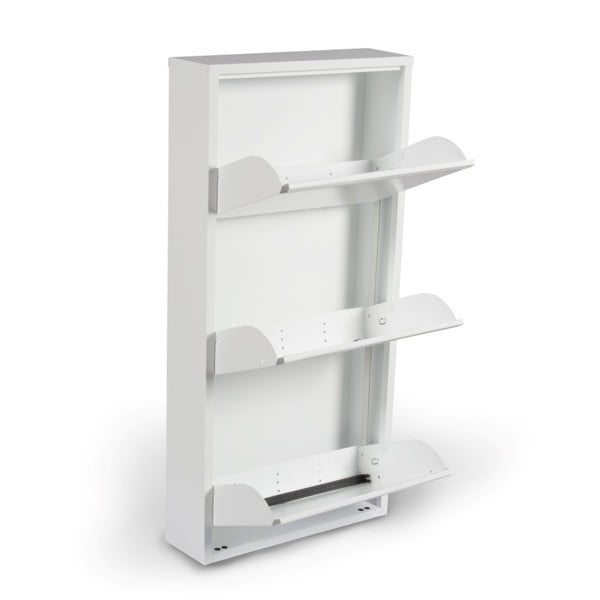 Balta batų lentyna su 3 ištraukiamomis lentynomis "Evergreen House Alias-image-1