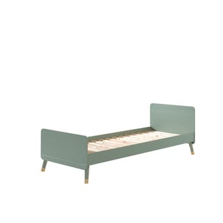 Žalia vaikiška lova iš pušies medienos Vipack Billy, 90 x 200 cm