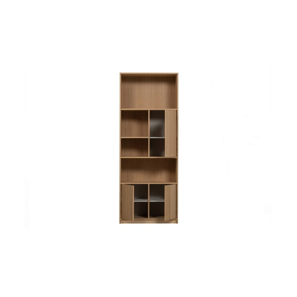 Modulinė knygų spinta natūralios spalvos iš ąžuolo 77x199 cm Modulair – vtwonen-image-3