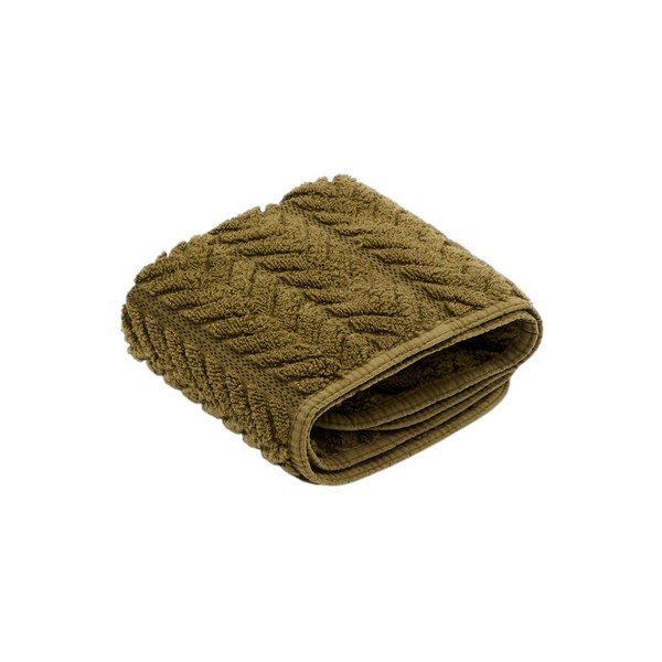 Žalios spalvos iš frote audinio iš medvilnės rankšluostis 30x50 cm Rune – Kave Home