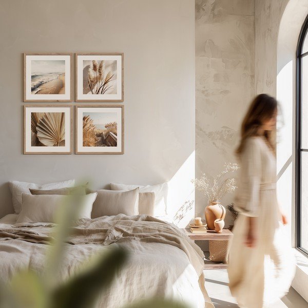 Spausdinti paveikslai su rėmeliu 4 vnt. 30x30 cm Boho Dreams – Styler-image-2