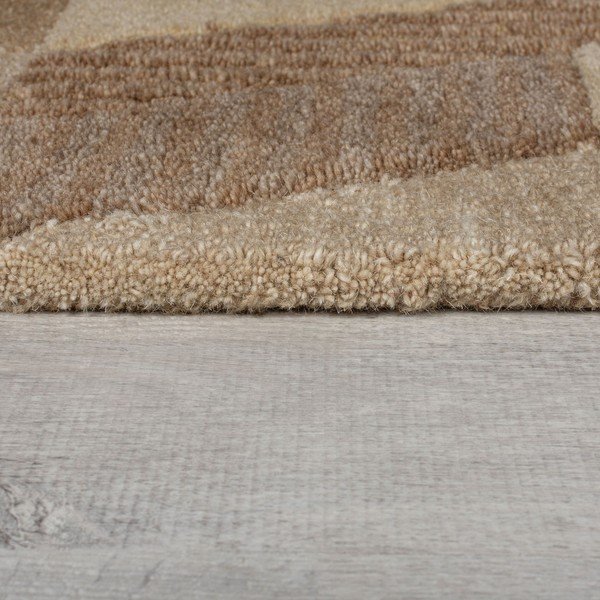 Rankų darbo iš vilnos kilimas rudos spalvos 60x230 cm Moda Asher – Flair Rugs-image-4