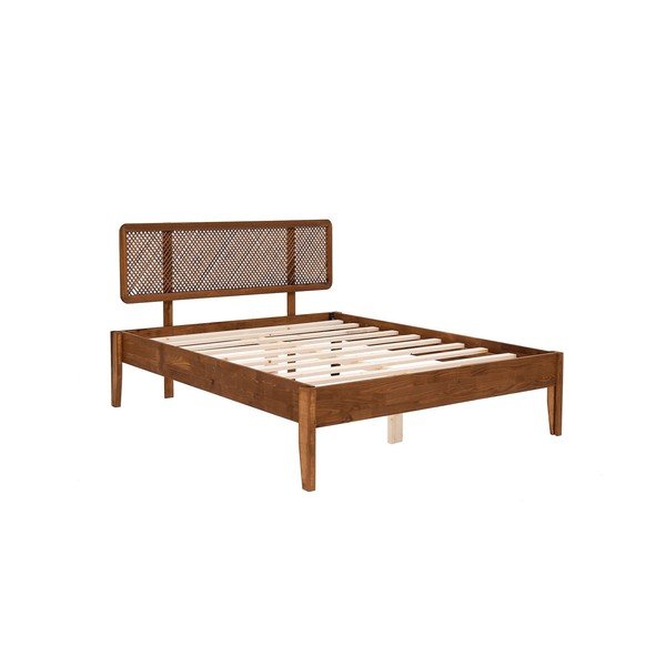 Iš eglės medžio masyvo viengulė lova natūralios spalvos/tamsiai rudos spalvos su lovos grotelėmis 90x200 cm Izabelya – Kalune Design