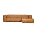 Ruda perdirbtos odos kampinė sofa WOOOD Bean, dešinysis kampas