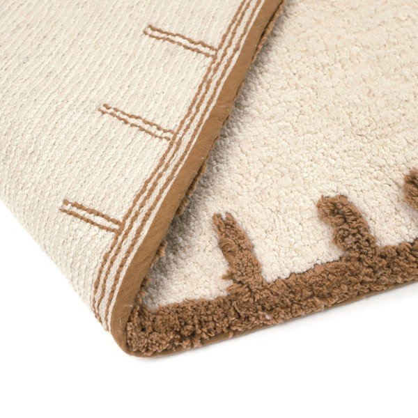 Skalbiamas/rankų darbo iš medvilnės vaikiškas kilimas kreminės spalvos 65x120 cm Little Charlie – Nattiot-image-4