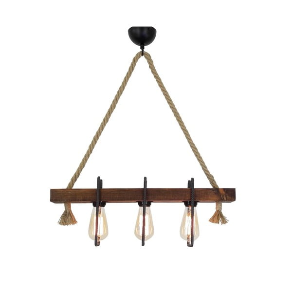 Medinis lubinis pakabinamas šviestuvas Demir, 3 lemputės